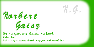 norbert gaisz business card